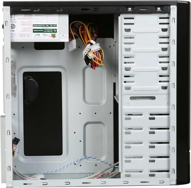Alt view image 7 of 11 - LOGISYS Computer CS206BK Black Steel ATX Mid Tower Computer SOHO Case 480W Power Supply