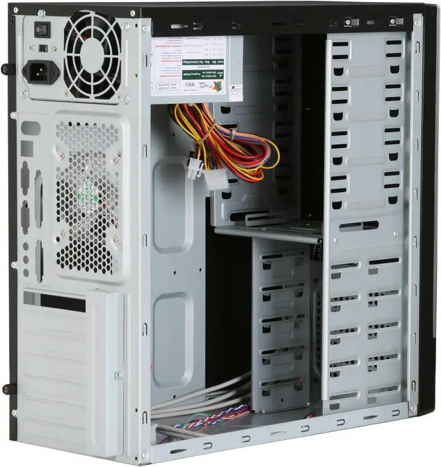 Alt view image 6 of 11 - LOGISYS Computer CS206SL Black / Silver Steel ATX Mid Tower Computer Case 480W Power Supply