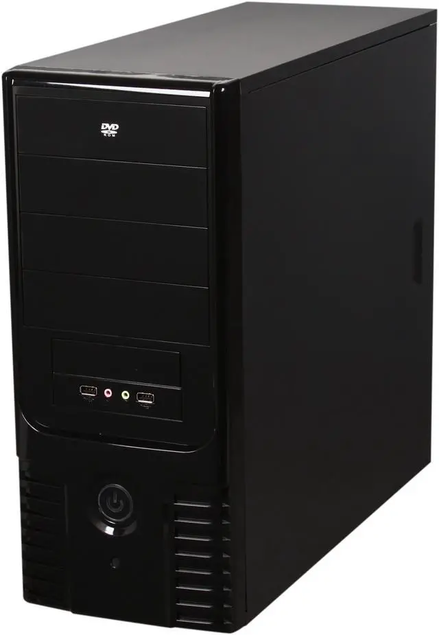 Alt view image 3 of 9 - LOGISYS Computer CS305BK Black Steel ATX Mid Tower Enhanced SOHO Computer Case 480W Power Supply