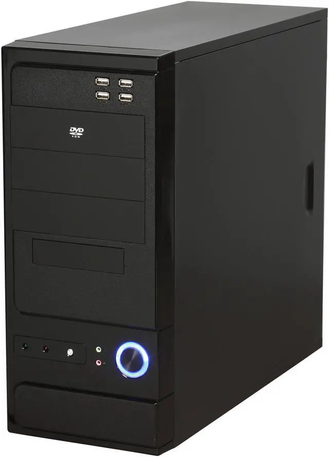 Alt view image 3 of 9 - LOGISYS Computer CS301BK Black Solid 6.0mm SECC metal ATX Mid Tower Computer Case 480W Power Supply