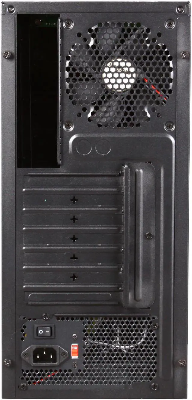 Alt view image 8 of 8 - LOGISYS Computer CS2006BK SOHO 1 All Black Tool Less ATX Case w/480W Power Supply
