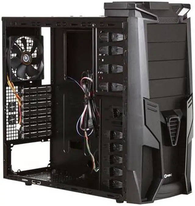 Alt view image 6 of 9 - LOGISYS Computer CS1200BK  ATX Mid Tower Optimus All Black Gaming Case