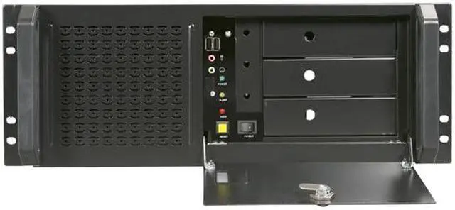 Alt view image 2 of 7 - Logisys CS4801BK Black 4U Rackmount Server Case 3 External 5.25" Drive Bays