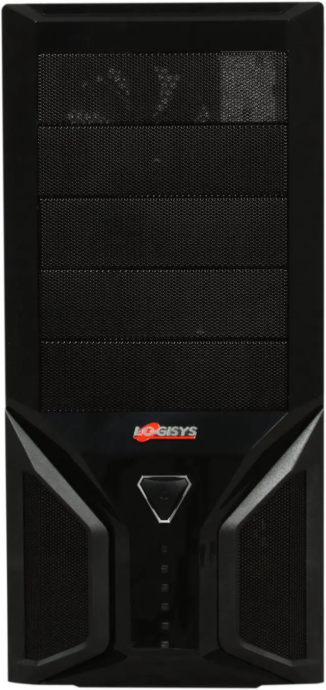 Alt view image 2 of 10 - LOGISYS Computer CS1202BK Black ABS + Mesh bezel , SECC 0.6mm ATX Mid Tower Computer Case
