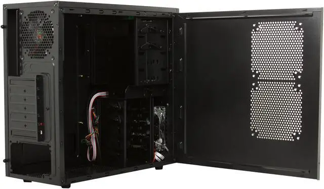 Alt view image 5 of 10 - LOGISYS Computer CS1202BK Black ABS + Mesh bezel , SECC 0.6mm ATX Mid Tower Computer Case