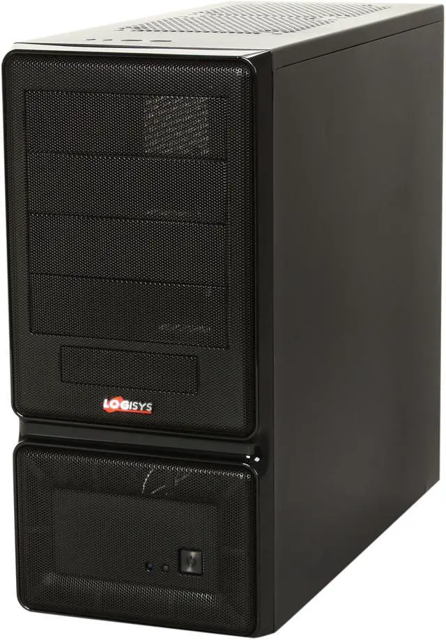 Alt view image 3 of 10 - LOGISYS Computer CS2008XBK Black ABS + Mesh bezel, SECC 0.6mm ATX Mid Tower Computer Case