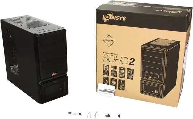 Alt view image 10 of 10 - LOGISYS Computer CS2008XBK Black ABS + Mesh bezel, SECC 0.6mm ATX Mid Tower Computer Case