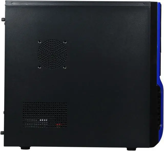 Alt view image 4 of 9 - LOGISYS Computer 368 SOHO CS368BB Black / Blue Steel / Plastic Computer Case 480W Power Supply