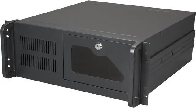 Main image of Logisys CS4801H Black 1.2MM Steel 4U Rackmount Industrial Server Case 2 External 5.25" Drive Bays