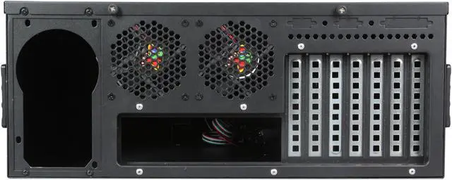 Alt view image 4 of 7 - Logisys CS4801H Black 1.2MM Steel 4U Rackmount Industrial Server Case 2 External 5.25" Drive Bays