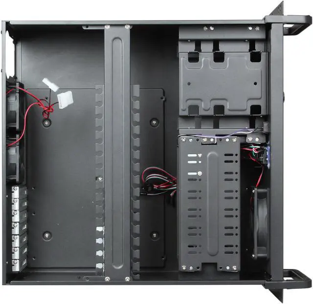 Alt view image 6 of 7 - Logisys CS4801H Black 1.2MM Steel 4U Rackmount Industrial Server Case 2 External 5.25" Drive Bays