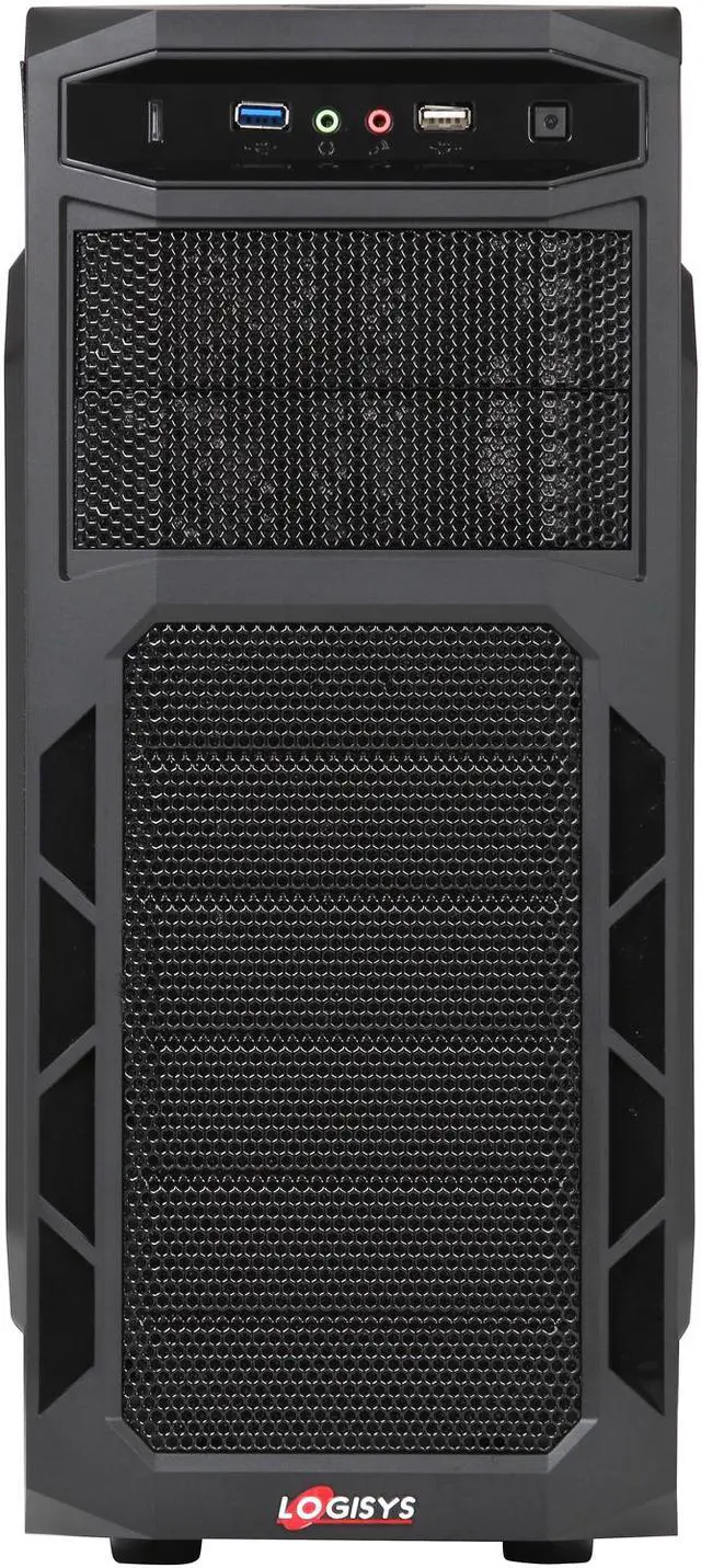 Alt view image 2 of 9 - LOGISYS Computer CS369BK ATX Mid Tower Computer Case with 480W Power Pupply