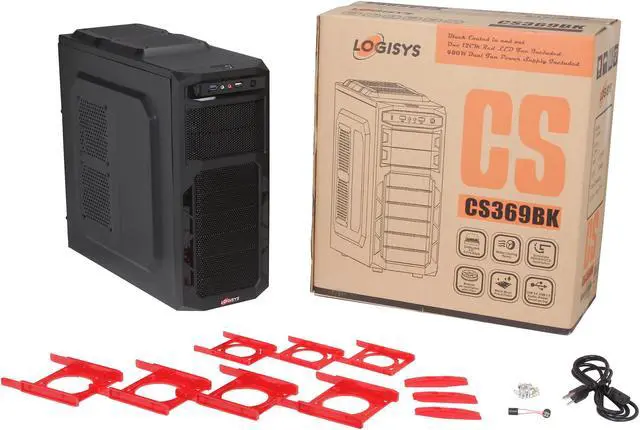 Alt view image 9 of 9 - LOGISYS Computer CS369BK ATX Mid Tower Computer Case with 480W Power Pupply