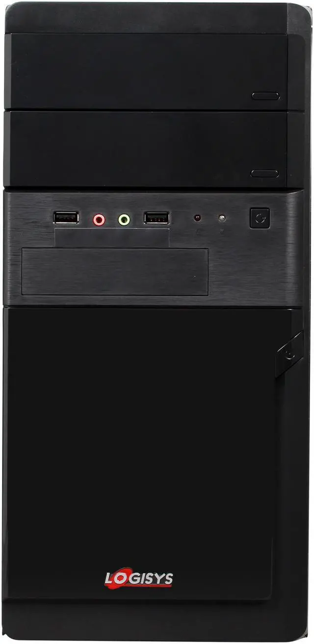 Alt view image 2 of 9 - LOGISYS Computer CS136BK Micro ATX Computer Case with 480W Power Supply