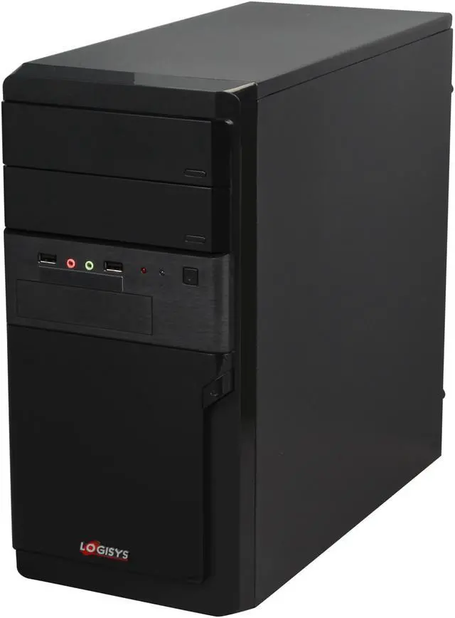 Alt view image 3 of 9 - LOGISYS Computer CS136BK Micro ATX Computer Case with 480W Power Supply