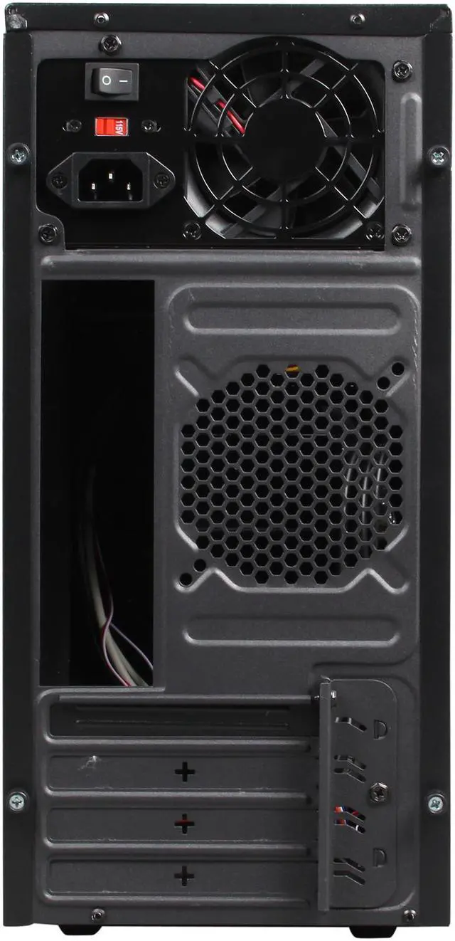 Alt view image 8 of 9 - LOGISYS Computer CS136BK Micro ATX Computer Case with 480W Power Supply