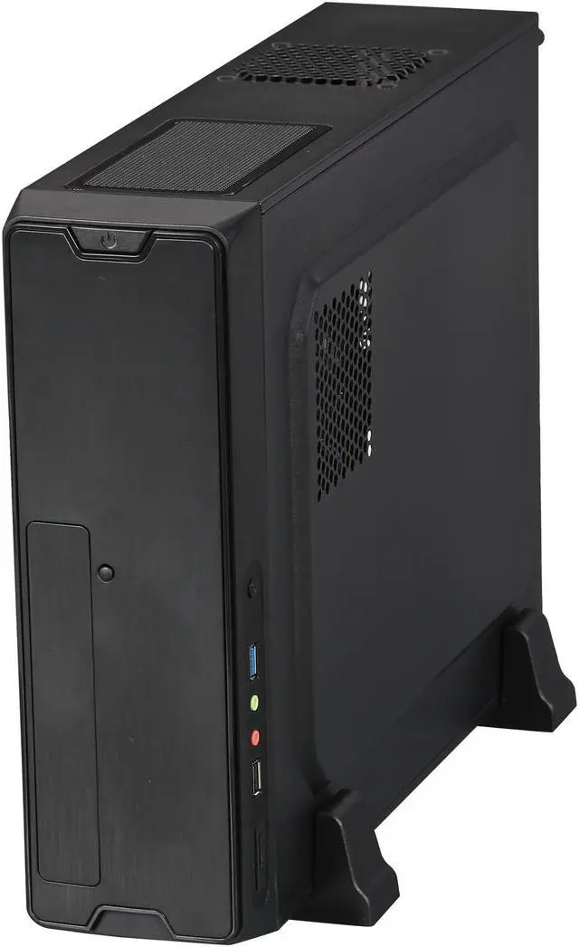 Alt view image 3 of 9 - LOGISYS Computer CS6801BK Black Aluminum Mini-ITX Tower Computer Case 350W Power Supply