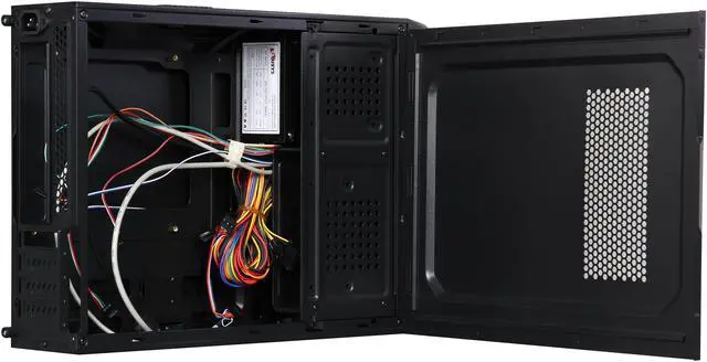 Alt view image 5 of 9 - LOGISYS Computer CS6801BK Black Aluminum Mini-ITX Tower Computer Case 350W Power Supply