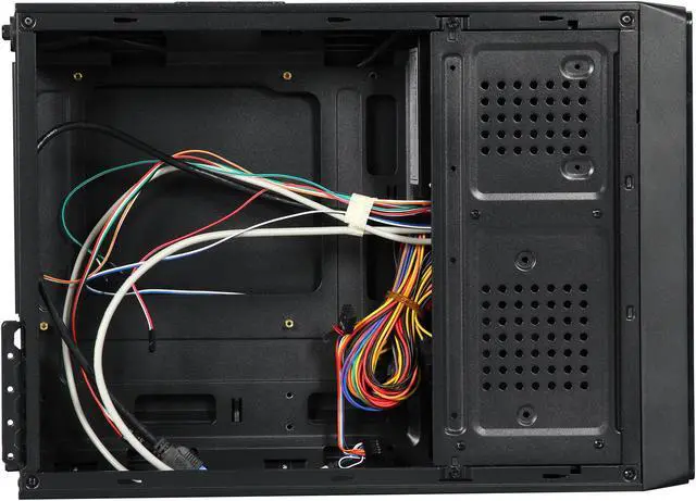 Alt view image 6 of 9 - LOGISYS Computer CS6801BK Black Aluminum Mini-ITX Tower Computer Case 350W Power Supply