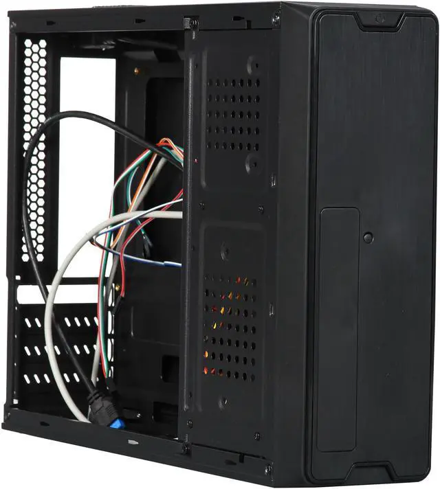 Alt view image 7 of 9 - LOGISYS Computer CS6801BK Black Aluminum Mini-ITX Tower Computer Case 350W Power Supply