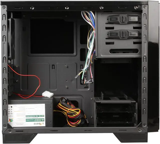 Alt view image 6 of 9 - LOGISYS Computer CS706BK Black SECC mATX Mid Tower/Micro ATX Mid Tower Computer Case 480W Power Supply
