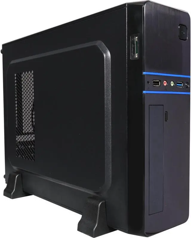 Main image of LOGISYS Computer CS6802BK Black SGCC Micro ATX Slim Case Computer Case 350W Power Supply