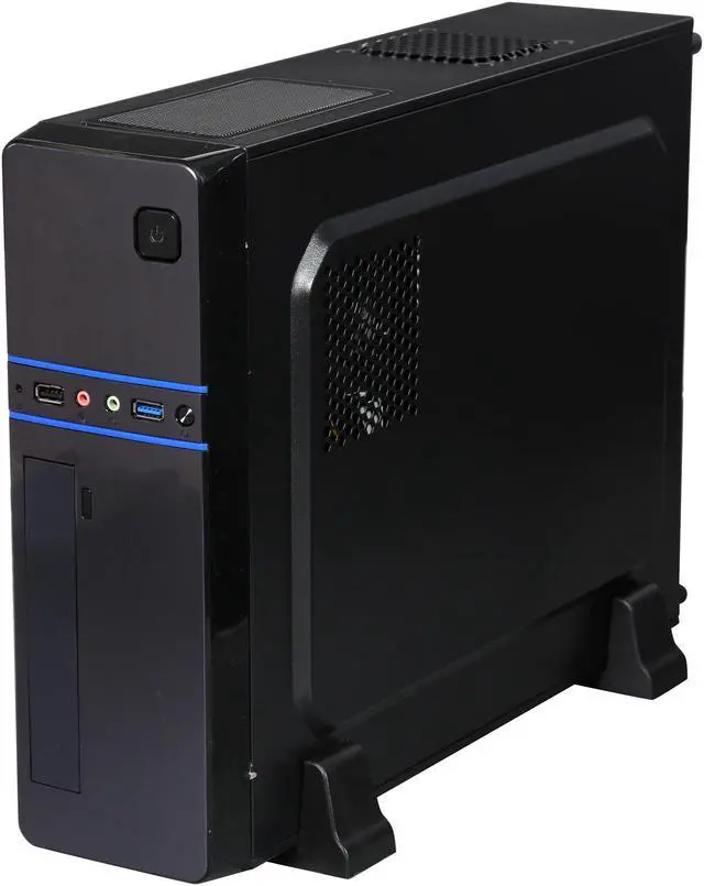 Alt view image 3 of 9 - LOGISYS Computer CS6802BK Black SGCC Micro ATX Slim Case Computer Case 350W Power Supply