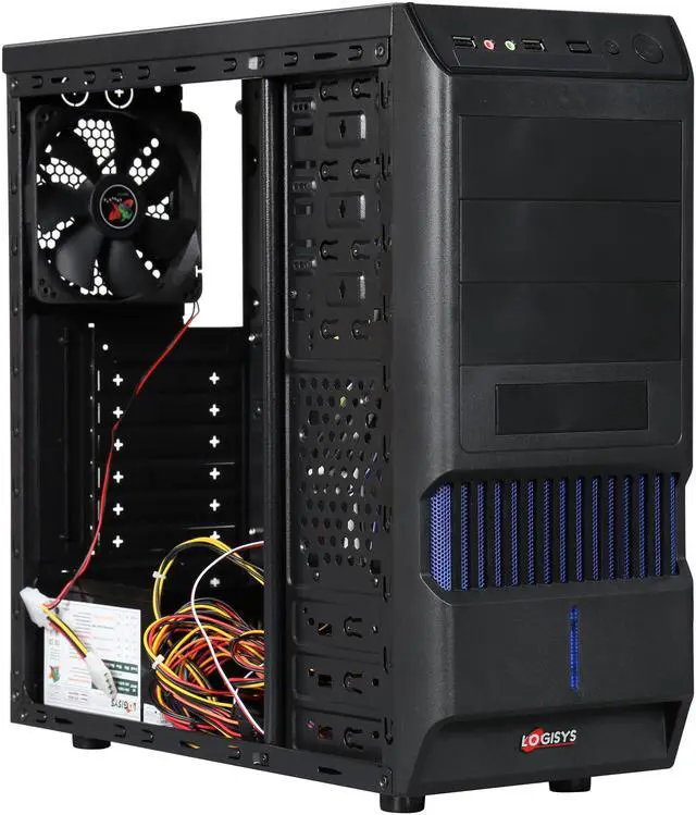 Alt view image 7 of 9 - LOGISYS Computer CS370BK Black Computer Case 480W Power Supply