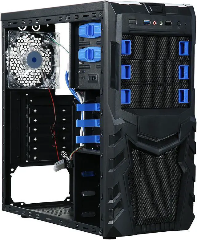 Alt view image 7 of 9 - LOGISYS Computer CS380BL ATX Mid Tower Computer Case