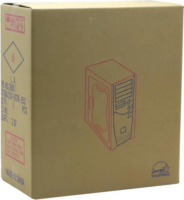 Alt view image 11 of 12 - MAXTOP Hivemind CSX-917K Beige Steel ATX Mid Tower Computer Case 350W Power Supply