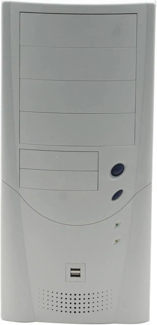 Alt view image 2 of 12 - MAXTOP Hivemind CSX-917K Beige Steel ATX Mid Tower Computer Case 350W Power Supply