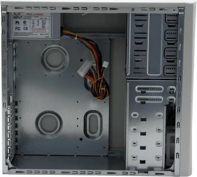 Alt view image 7 of 12 - MAXTOP Hivemind CSX-917K Beige Steel ATX Mid Tower Computer Case 350W Power Supply