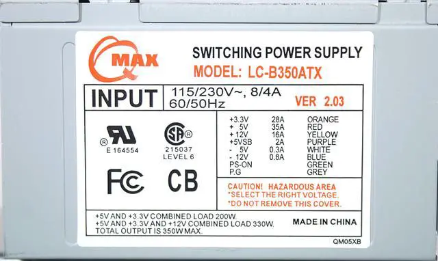 Alt view image 7 of 8 - MAXTOP Sentinel CSX-770KLS 2-Tone Steel ATX Mid Tower Computer Case 350W Power Supply
