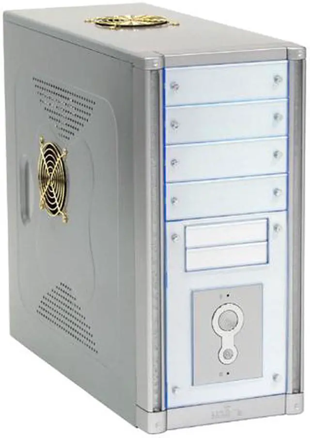 Main image of MAXTOP CSX-7788KEA Silver Steel ATX Mid Tower Computer Case 350W Power Supply