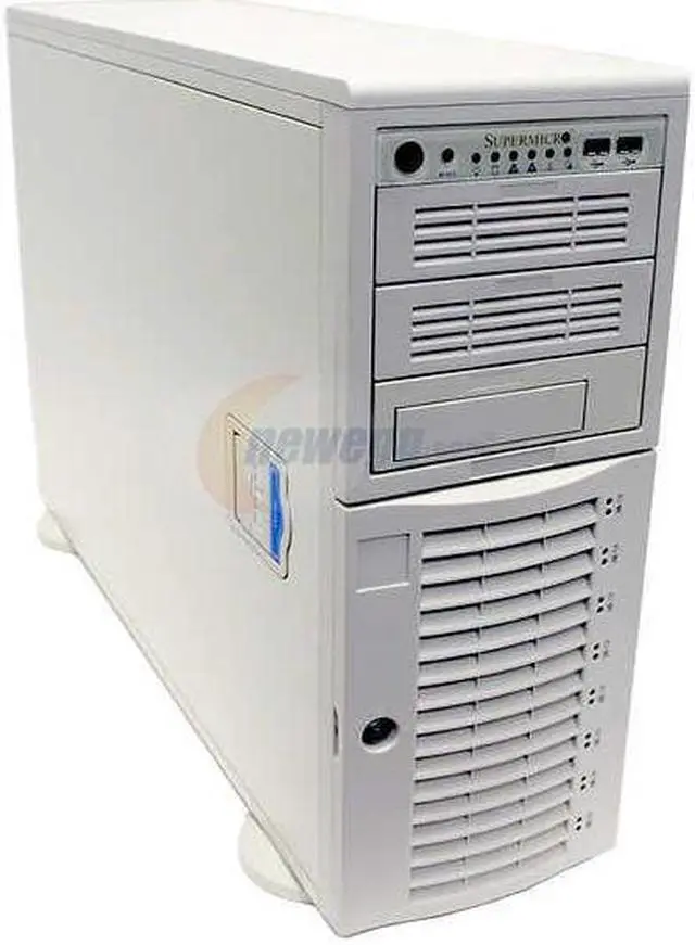 Main image of SUPERMICRO CSE-743T-645 Beige 4U Server Case 645W Low-Noise AC power supply with PFC 2 x 5.25" Peripheral Drive Bays 1 x 5.25" Bay For Floppy Drive External 5.25" Drive Bays