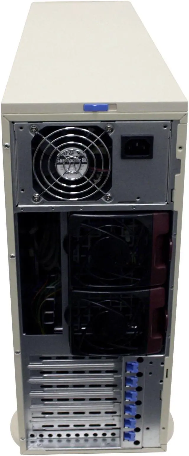 Alt view image 3 of 8 - SUPERMICRO CSE-743T-645 Beige 4U Server Case 645W Low-Noise AC power supply with PFC 2 x 5.25" Peripheral Drive Bays 1 x 5.25" Bay For Floppy Drive External 5.25" Drive Bays