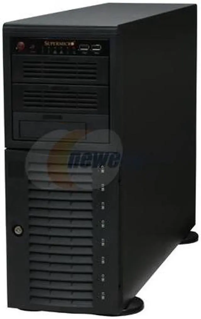 Alt view image 3 of 13 - SUPERMICRO CSE-743T-645B Black 4U Pedestal Chassis w/ 645W Power Supply 2 External 5.25" Drive Bays