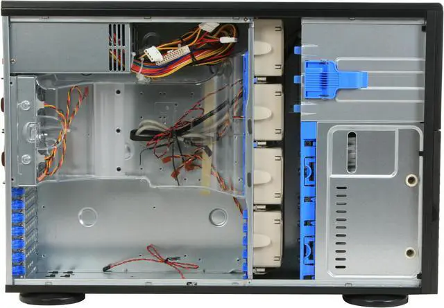 Alt view image 9 of 14 - SUPERMICRO CSE-743T-650B Black 4U Case 650W 2x 5.25" Peripheral Drive Bay 1x 5.25" Bay For Floppy Drive External 5.25" Drive Bays