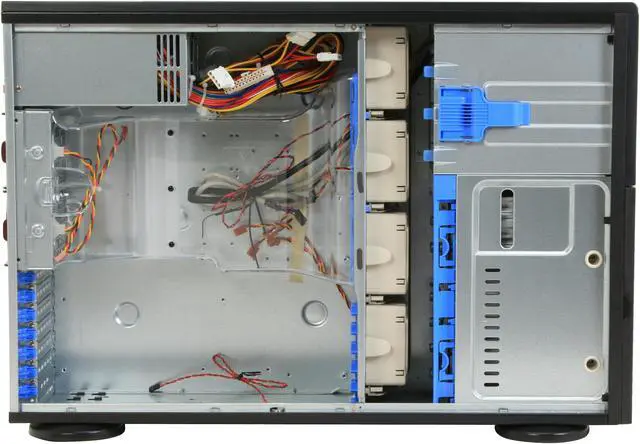 Alt view image 10 of 14 - SUPERMICRO CSE-743T-650B Black 4U Case 650W 2x 5.25" Peripheral Drive Bay 1x 5.25" Bay For Floppy Drive External 5.25" Drive Bays
