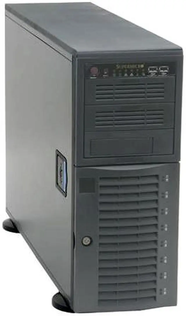 Main image of SUPERMICRO CSE-743i-650B Black 4U Rackmount Server Chassis w/ 650W Power Supply 2 External 5.25" Drive Bays