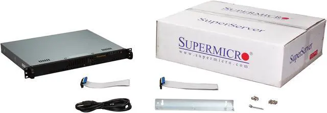 Alt view image 7 of 7 - SUPERMICRO CSE-512L-260B Black 1U Rackmount 14" Mini Server Case Thermal control 260W AC power supply with PFC