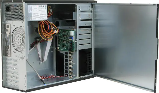 Alt view image 7 of 17 - SUPERMICRO SuperChassis CSE-733TQ-465B Black Mid-Tower Server Case 465W 2 External 5.25" Drive Bays