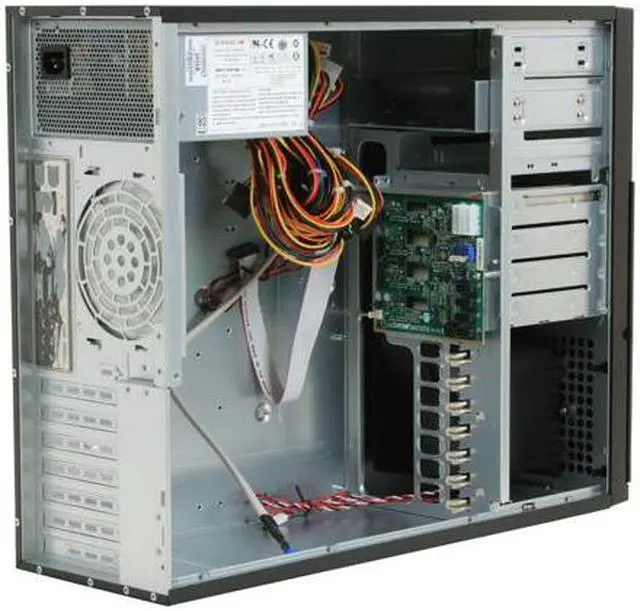 Alt view image 8 of 17 - SUPERMICRO SuperChassis CSE-733TQ-465B Black Mid-Tower Server Case 465W 2 External 5.25" Drive Bays