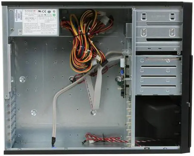 Alt view image 9 of 17 - SUPERMICRO SuperChassis CSE-733TQ-465B Black Mid-Tower Server Case 465W 2 External 5.25" Drive Bays