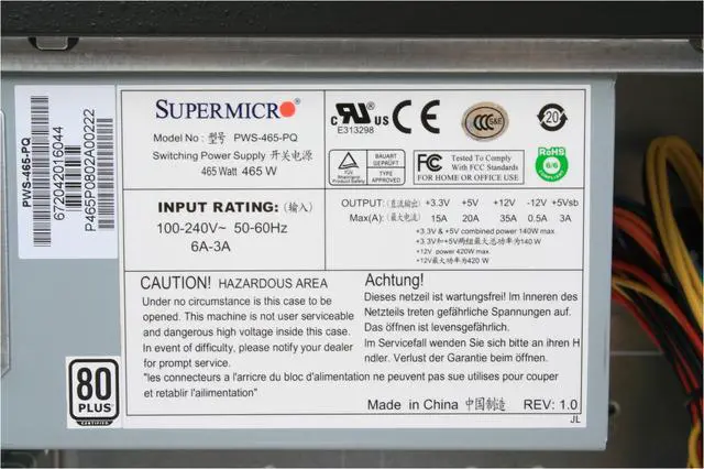 Alt view image 13 of 17 - SUPERMICRO SuperChassis CSE-733TQ-465B Black Mid-Tower Server Case 465W 2 External 5.25" Drive Bays