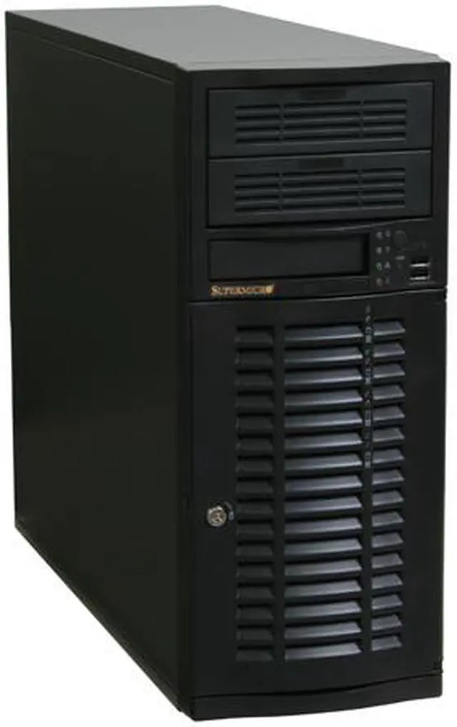 Main image of SUPERMICRO SuperChassis CSE-733TQ-465B Black Mid-Tower Server Case 465W 2 External 5.25" Drive Bays