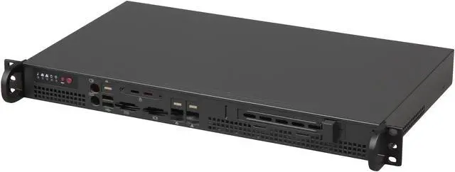 Main image of SUPERMICRO CSE-503-200B Black 1U Rackmount Server Case 200W