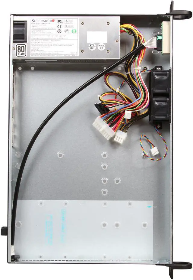 Alt view image 6 of 7 - SUPERMICRO SuperChassis CSE-510-200B Black 1U Rackmount Server Case 200W