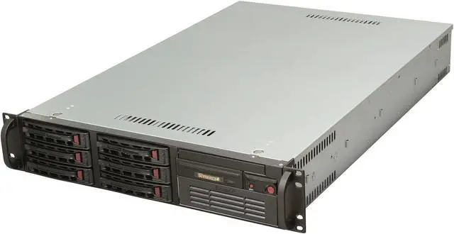 Main image of SUPERMICRO CSE-822T-400LPB Black 2U Rackmount Server Case 400W Power Supply w/ PFC 1 External 5.25" Drive Bays