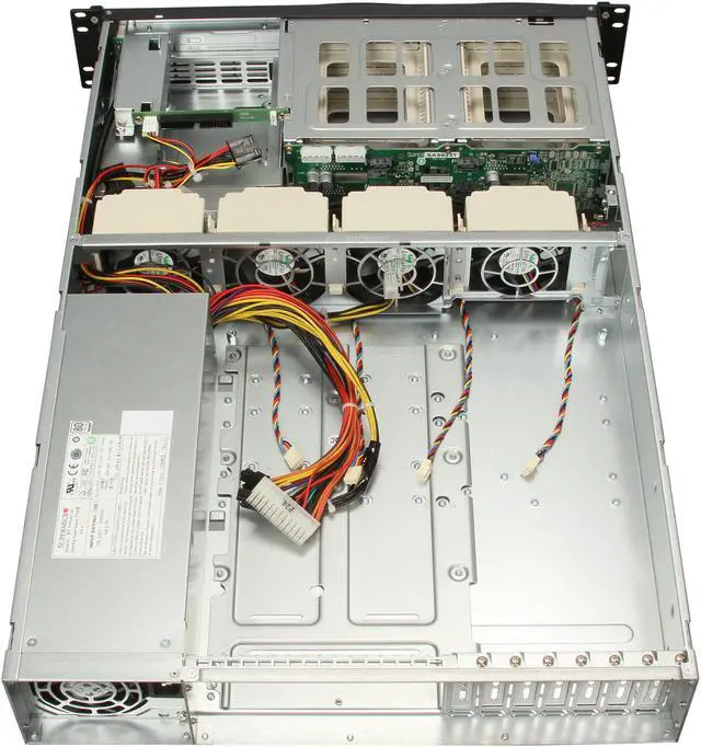 Alt view image 5 of 7 - SUPERMICRO CSE-822T-400LPB Black 2U Rackmount Server Case 400W Power Supply w/ PFC 1 External 5.25" Drive Bays
